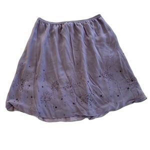 SILX size Large Beaded Ethereal Fairycore Flowy Purple Skirt